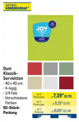 METRO Duni Klassik- Servietten Angebot