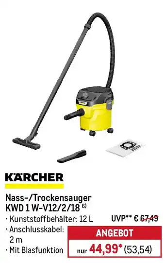 METRO KARCHER Nass-/Trockensauger KWD 1 W-V12/2/18 Angebot