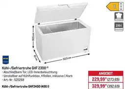 METRO METRO PROFESSIONAL Kühl-/Gefriertruhe GHF 2300 Angebot