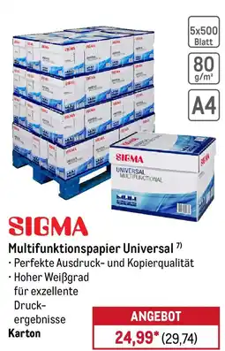 METRO SIGMA Multifunktionspapier Universal Angebot