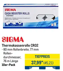 METRO SIGMA Thermokassenrolle CR02 Angebot
