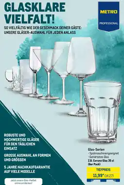 METRO METRO PROFESSIONAL Glas-Serien Angebot