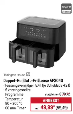 METRO Tarrington House Doppel-Heißluft-Fritteuse AF3040 Angebot