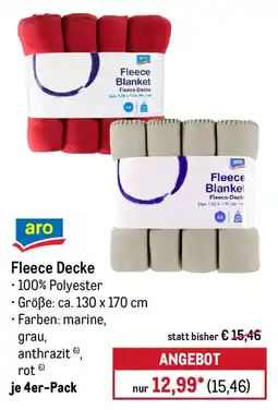 METRO aro Fleece Decke Angebot