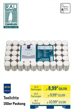 METRO METRO PROFESSIONAL Teelichte Angebot