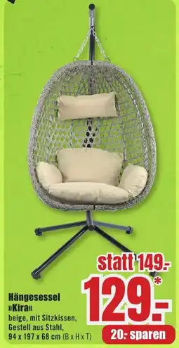 B1 Discount Baumarkt Hängesessel >>Kira<< Angebot