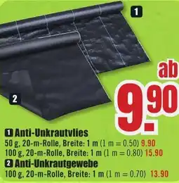 B1 Discount Baumarkt Anti-Unkrautvlies Angebot