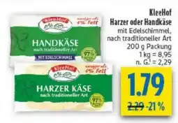 diska KleeHof Fett Harzer oder Handkäse Angebot