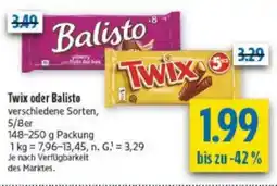 diska Twix oder Balisto Angebot