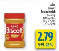 diska Lotus Biscoff Brotaufstrich Creamy Angebot