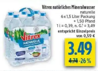 diska Vitrex natürliches Mineralwasser Angebot