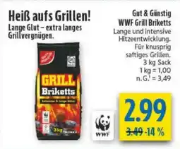 diska Gut & Günstig WWF Grill Briketts Angebot