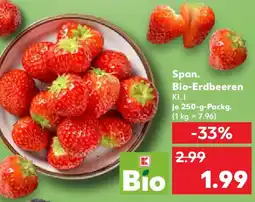 Kaufland Span. Bio-Erdbeeren Angebot