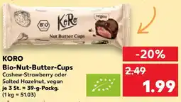 Kaufland KORO Bio-Nut-Butter-Cups Angebot