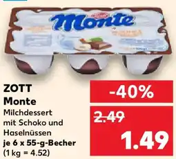 Kaufland ZOTT Monte Angebot