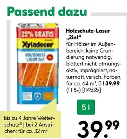 BayWa Bau & Garten Xyladecor Holzschutz-Lasur ,,2in1'' Angebot
