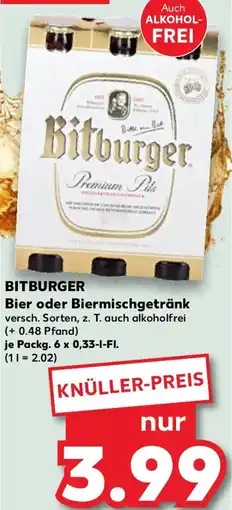 Kaufland BITBURGER Bier oder Biermischgetränk Angebot