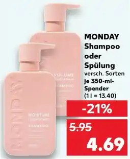 Kaufland MONDAY Shampoo oder Spülung Angebot