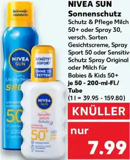 Kaufland NIVEA SUN Sonnenschutz Angebot