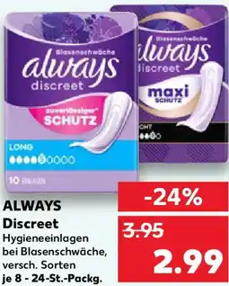 Kaufland ALWAYS Discreet Angebot