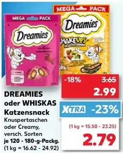 Kaufland DREAMIES oder WHISKAS Katzensnack Angebot