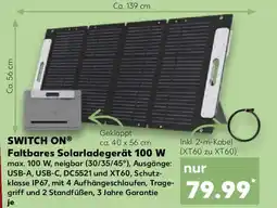 Kaufland SWITCH ON Faltbares Solarladegerät 100 W Angebot