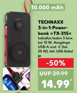 Kaufland TECHNAXX 3-in-1-Powerbank TX-315 Angebot