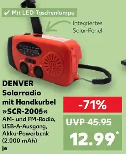 Kaufland DENVER Solarradio mit Handkurbel SCR-2005 Angebot