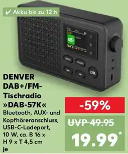 Kaufland DENVER DAB+/FM- Tischradio DAB-57K Angebot