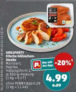 PENNY GRILLPARTY Frische Hähnchen-Steaks Angebot