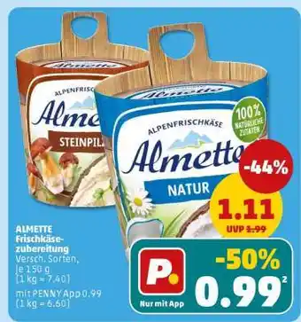 PENNY ALMETTE Frischkäsezubereitung Angebot