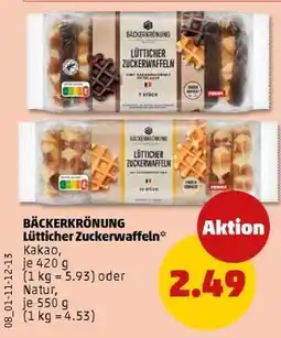 PENNY BÄCKERKRÖNUNG Lütticher Zuckerwaffeln Angebot