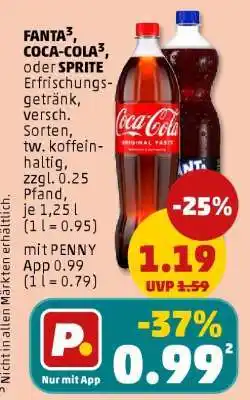 PENNY FANTA³, COCA-COLA³, oder SPRITE Angebot
