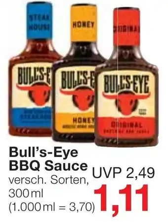 Jawoll Bull's Eye BBQ Sauce 300ml Angebot