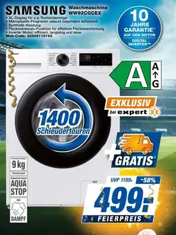 expert Techno Land SAMSUNG Waschmaschine WW92CGCEX Angebot