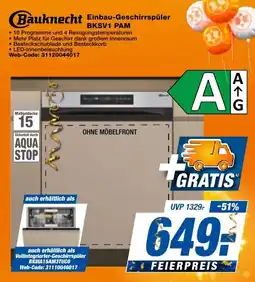 expert Techno Land Bauknecht Einbau-Geschirrspüler BKSV1 PAM Angebot