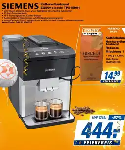 expert Techno Land SIEMENS Kaffeevollautomat EQ500 classic TP515D01 Angebot