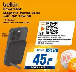 expert Techno Land belkin Powerbank Magnetic Power Bank with Qi2 15W 5K Angebot