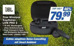 K+B Expert JBL True Wireless Kopfhörer LIVE PRO 2 Angebot