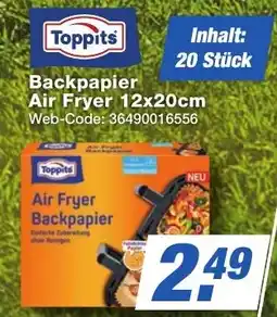 K+B Expert Toppits Backpapier Air Fryer 12x20cm Angebot