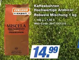 K+B Expert Kaffeebohnen Hochwertige Arabica/ Robusta Mischung Angebot