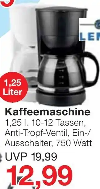 Jawoll Kaffeemaschine 1,25L Angebot