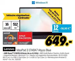 MEDIMAX Lenovo IdeaPad 3 17ABA7 Abyss Blue Angebot