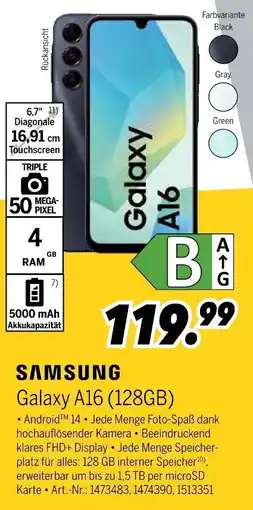 MEDIMAX SAMSUNG Galaxy A16 (128GB) Angebot