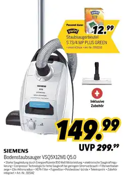 MEDIMAX SIEMENS Bodenstaubsauger VSQ5X12M1 Q5.0 Angebot