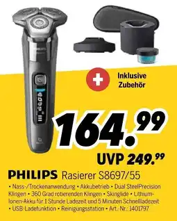 MEDIMAX PHILIPS Rasierer S8697/55 Angebot