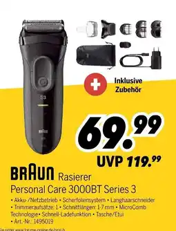 MEDIMAX BRAUN Rasierer Personal Care 3000BT Series 3 Angebot