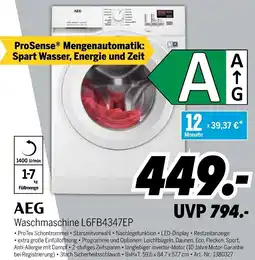 MEDIMAX AEG Waschmaschine L6FB4347EP Angebot