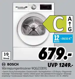 MEDIMAX BOSCH Wärmepumpentrockner WQG233D91 Angebot
