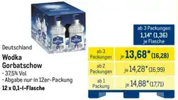 METRO Wodka Gorbatschow Angebot